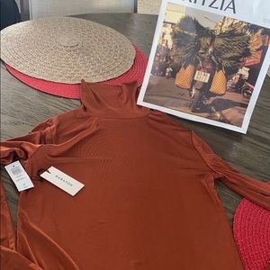 Aritzia NWT turtleneck rust / orange color S/P